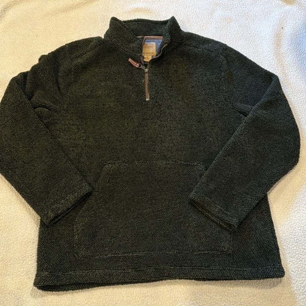 Telluride Clothing Company Long Sleeve Quart Zip Sweater Fuzzy Winter Size Large